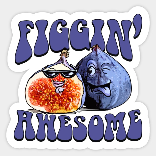 Figgin Awesome Fig Lover Sticker by Mudge